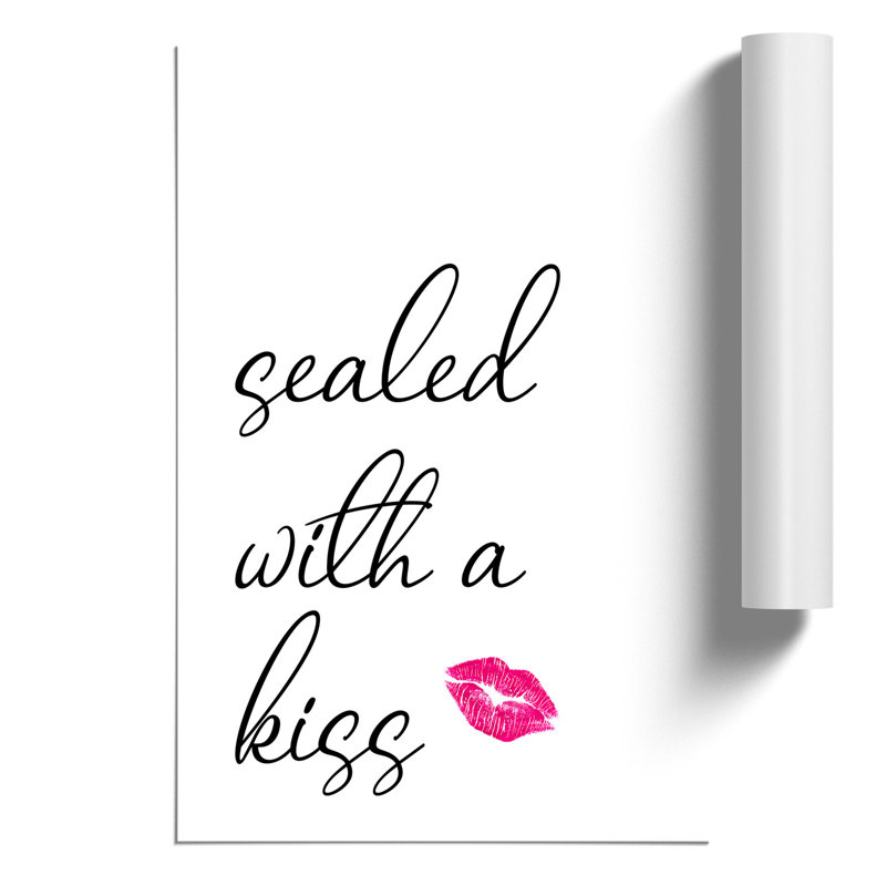Sealed With A Kiss - No Frame Print, 30cm H x 21cm W x 0.1cm D