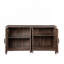 Console en bois avec 2 armoires, 4 tablettes ouvertes-414342823