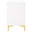 2 tables de chevet rectangulaires blanches et dorées - option de rangement pour chambre à coucher, style, joints avec 2 tiroirs de rangement spacieux, style