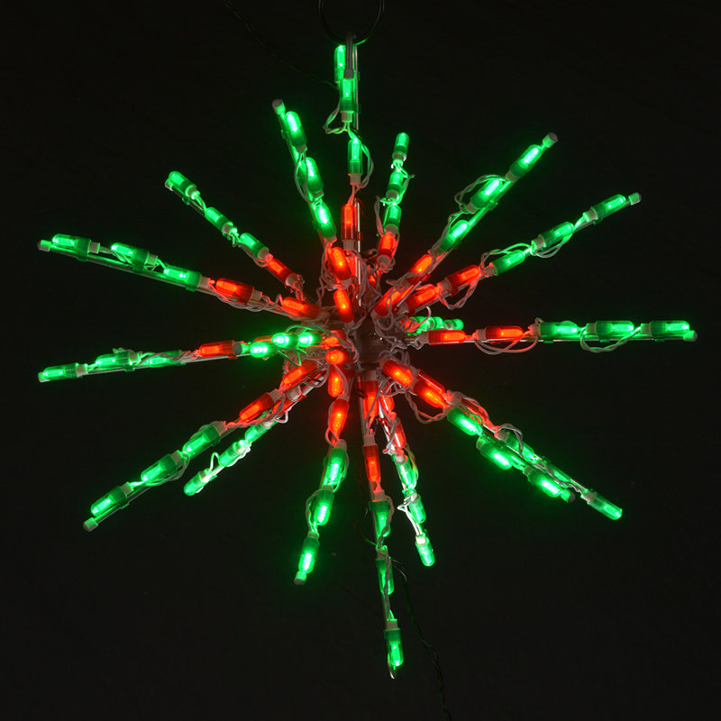 Écran lumineux à del starburst, 24 po, Rouge / Vert