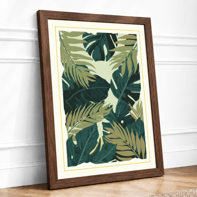 Tropical Leaf Study Botanical - Framed Print