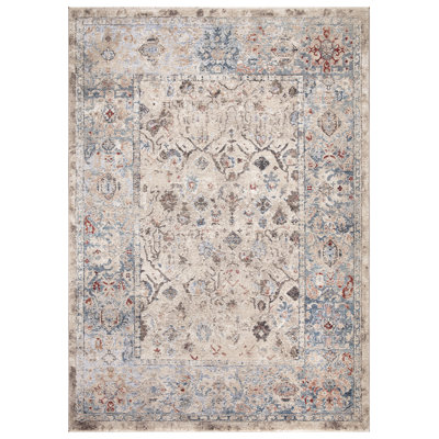 Tortelli Ivory Moroccan No Distressing Ivory Antique Aesthetic Area Rug