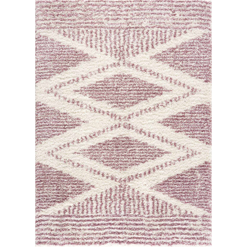 Tapis crème / beige Ivalin, Rectangle 6 pi 7 po x 9 pi, Rose