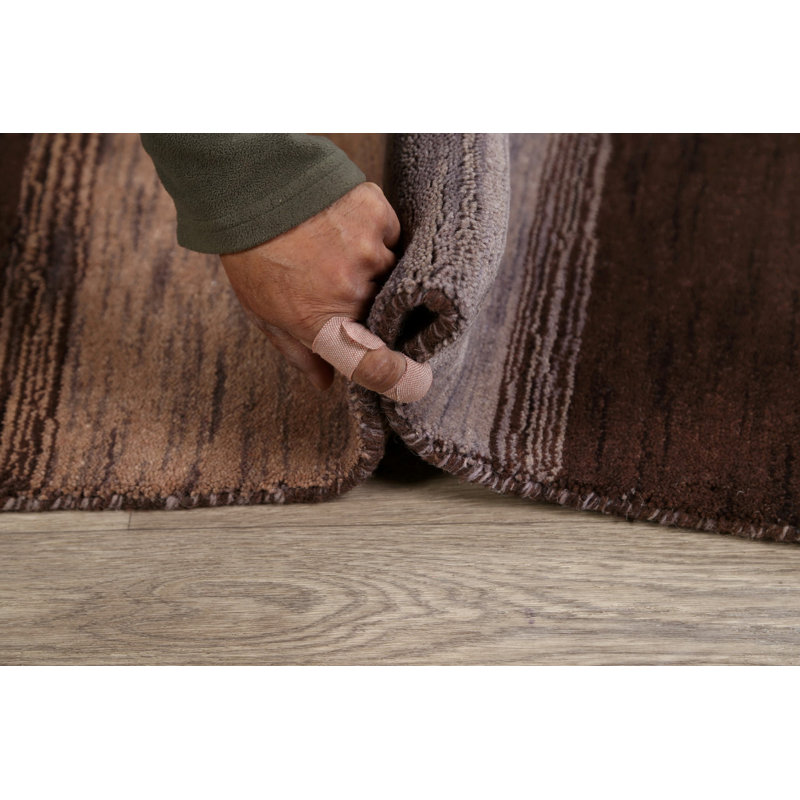 Gabbeh One-of-a-Kind 5'7" X 8'4" New Age Wool Area Rug in Brown