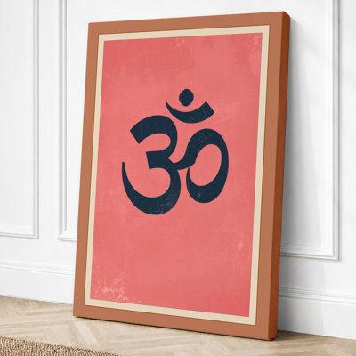 Om in Geometry Minimalist - Wrapped Canvas