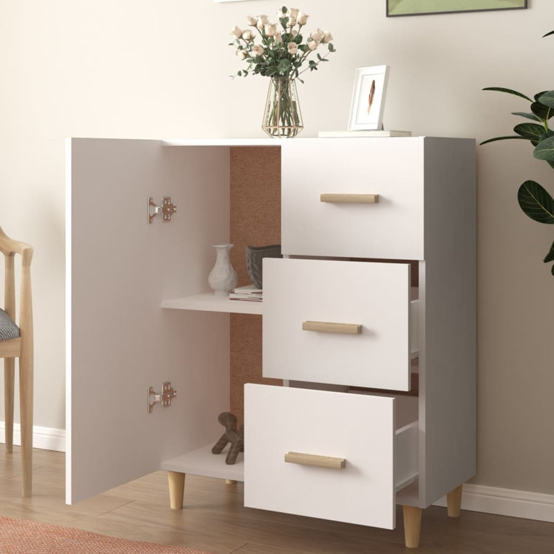 Hyang 1 - Door Rectangle Accent Cabinet, White