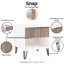 Table de chevet en gris rustique et blanc-1231599396