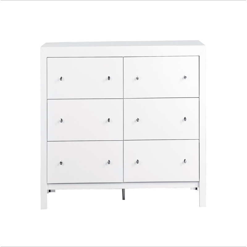 Commode transitionnelle élégante blanche