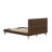 Modern Solid Rubber Wood Bed With High Headboard In Rich Walnut Finish - Split-Shipment Design-1922155683