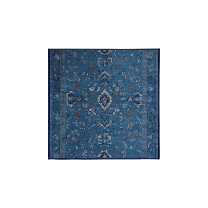 Tapis gris lavable à la machine, Carré 4 pi