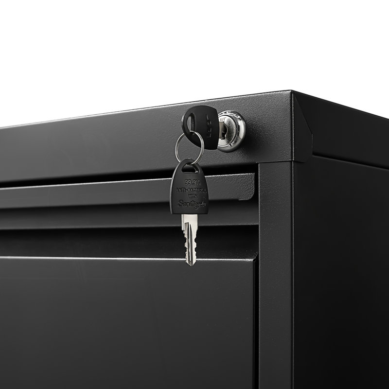 Classeur vertical 4 tiroirs avec serrure, classeur, armoire de salon