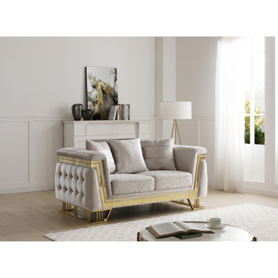 Rebecca Loveseat , Shiny Silver