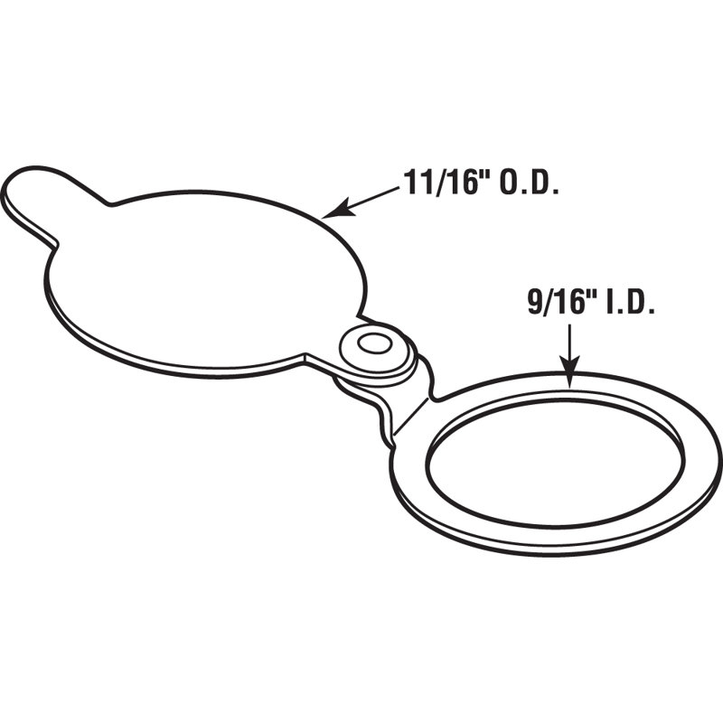 Housse d'intimité pour visionneuse de porte, anneau intérieur de 9/16 po de diamètre convenant à la visionneuse de porte (paquet simple)