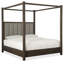 Miramar Tufted Upholstered Low Profile Canopy Bed-264016780