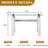 Modern Console Table with 2-Tier Storage Shelf, 47.24" Tempered Glass Top and Stainless Steel Legs, Entryway Table for Hallway, Living Room, and Behind Sofa-426106218