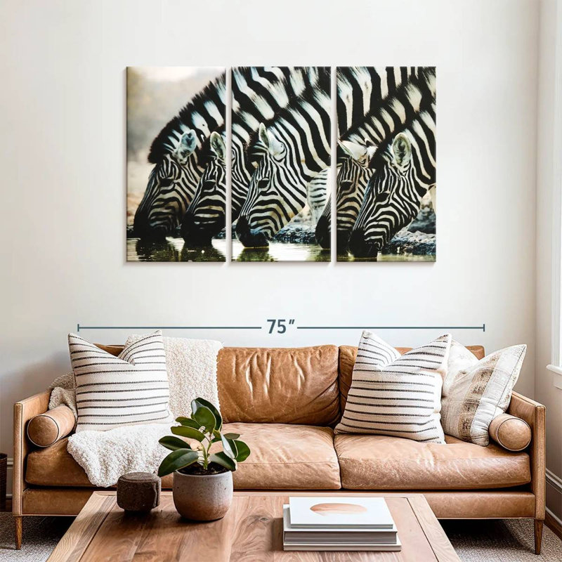 Brampt Scheveningen Zebras, 36" H x 57" W