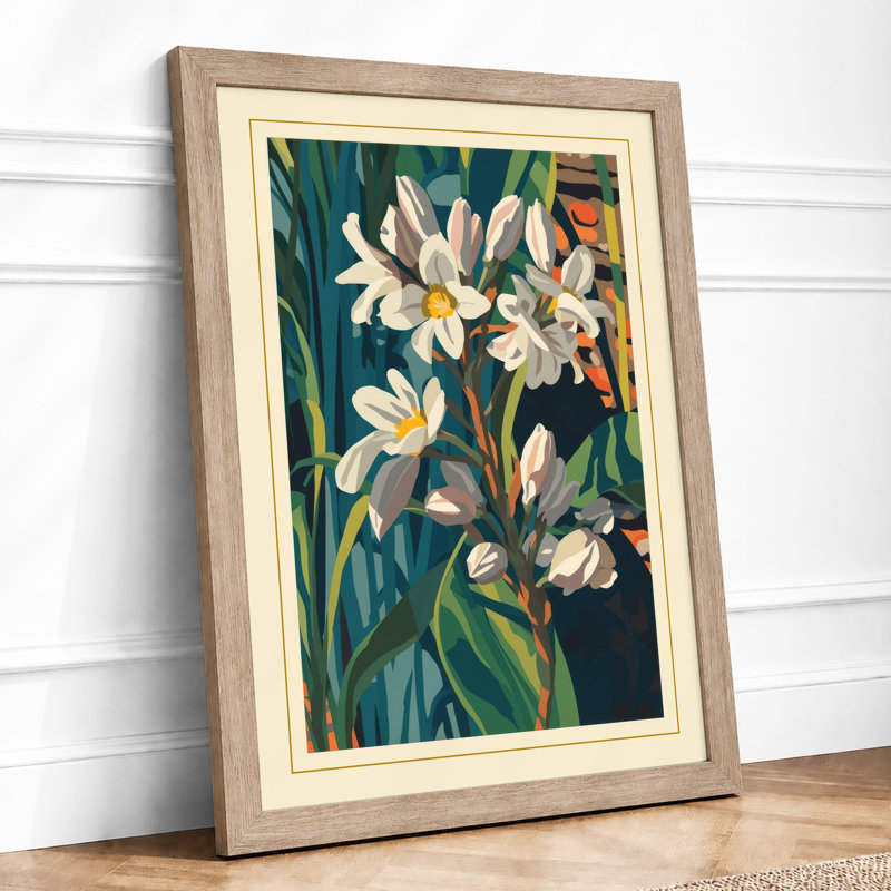 Blooms Botanical - Framed Print, A3 - 42.0 x 29.7 cm, Oak