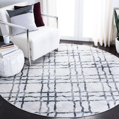 Peaks Geometric Ivory/Gray Area Rug