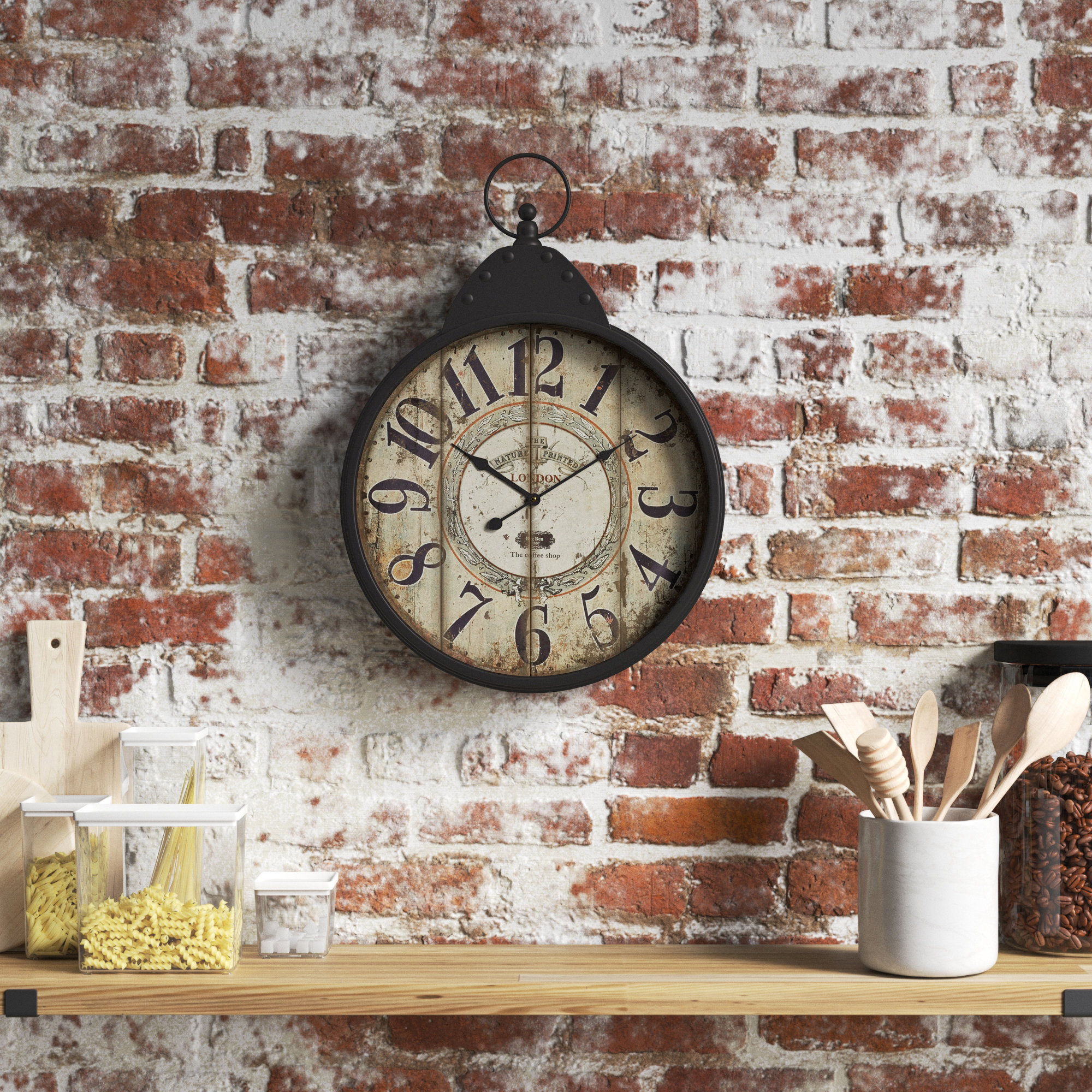 Steelside™ Theo Metal Wall Clock & Reviews | Wayfair