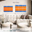 Avery - thème abstrait bleu et orange IV-108171694