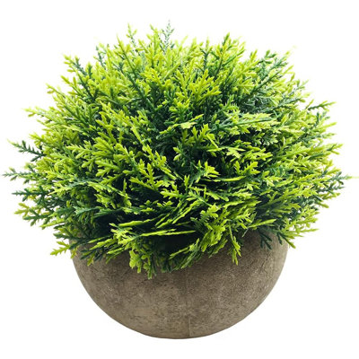 Mini Fake Cypress Cedar Plants For Bathroom Home Office Desk Decor, Small Artificial Faux Greenery For Farmhouse Decorations (Potted Plants) (2)