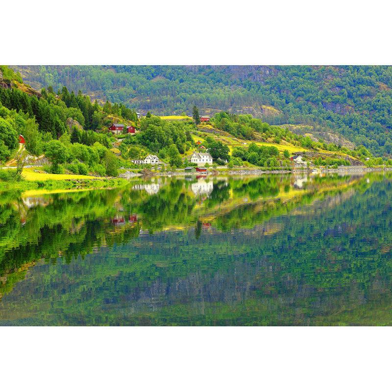 Naeroyfjord Idyllic Fjord by Agustavop - Wrapped Canvas Print, 81cm H x 122cm W x 3.8cm D
