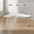 75" Reversible L Shaped Standing Desk, Height Adjustable with Cup Holder, Electric Corner Computer Workstation, Sit Stand up Home Office, Ergonomic Gaming, White-1518105331-1518505196