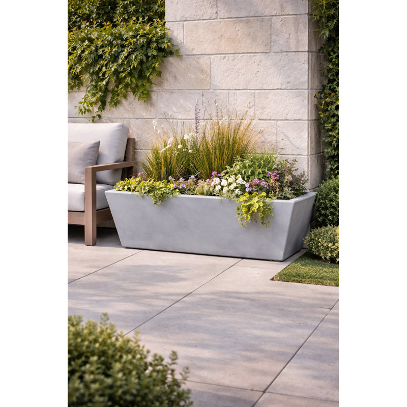 Rectangle de patio 39,5 po x 18,5 po - Pierre vieillie, Gris