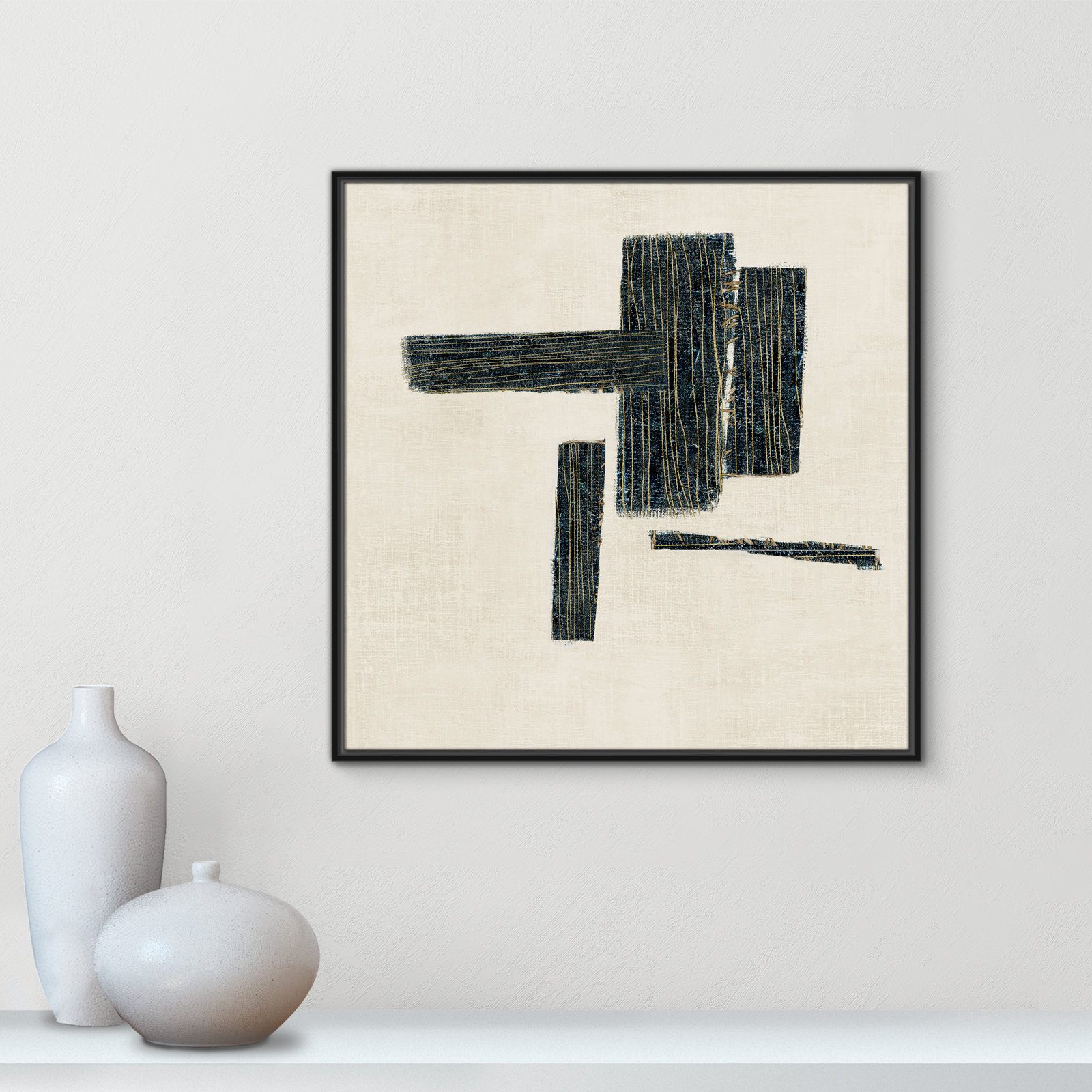 Copeland "Stitched II" Print, 31.5" H x 31.5" W, Black