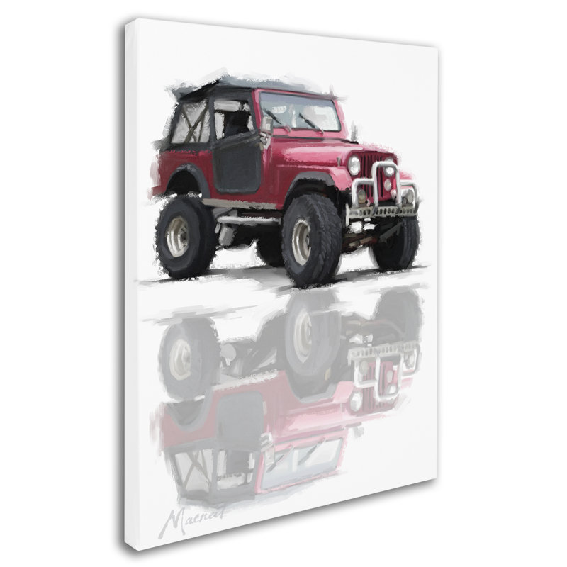 Armand «Jeep», reproduction sur toile, H 19 po x l 14 po x P 2 po