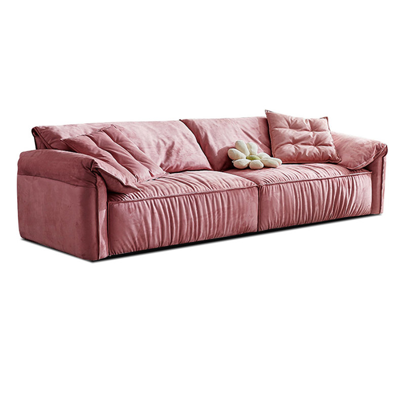 Coussin de canapé modulaire en polyester rose Fourseat, Rose