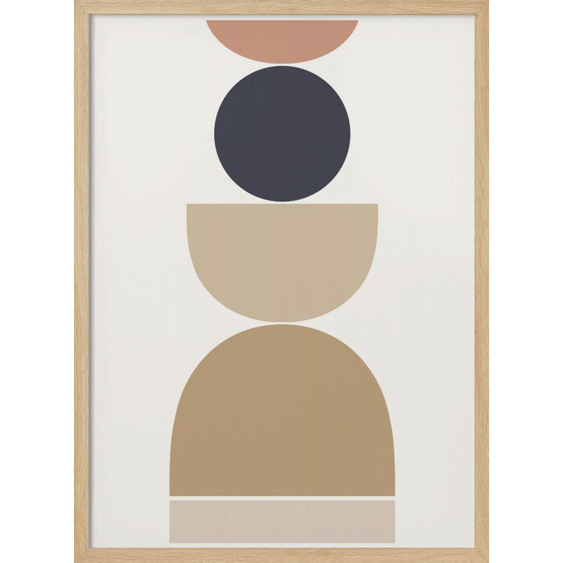 Abstract "Loving Shapes" Framed Print Wall Art, 10" H x 8" W 