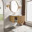 Wall Mounted & Floating Single Vanity with Ceramic Sink-2068958967-2062409139
