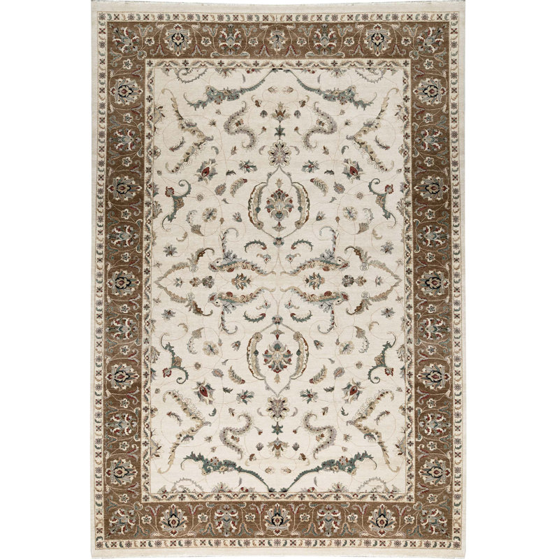 Cornwall Wool Oriental Area Rug in Beige/Brown