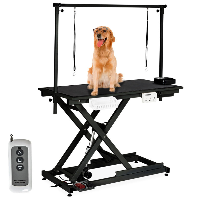Black Heavy Duty Electric Pet Grooming Table with Adjustable Height