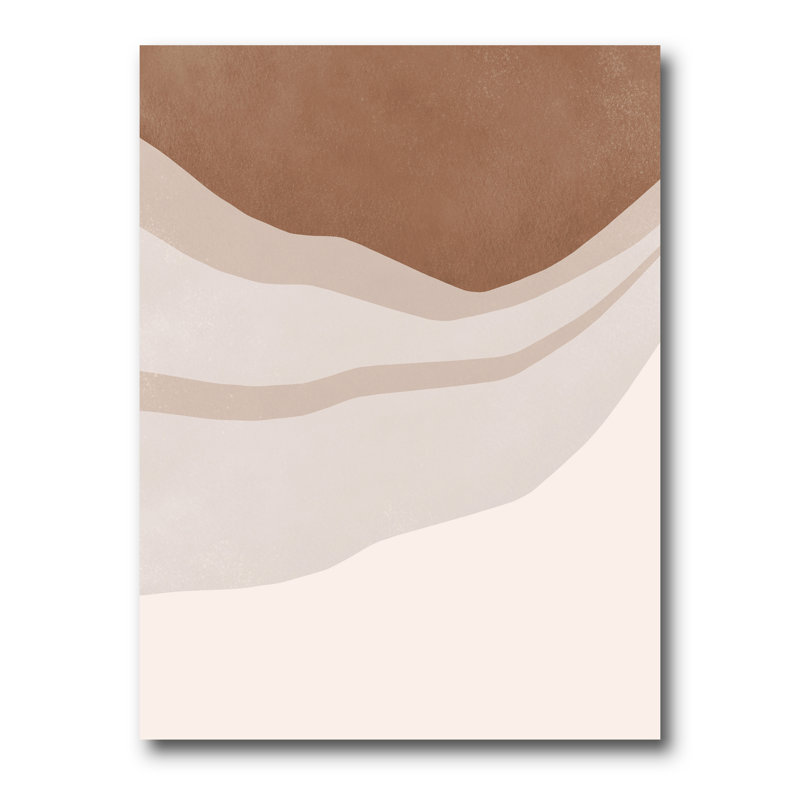 Terre cuite et formes ivoire avec effet usé - impression sur toile tendue, H 20 po x l 12 po x p 1 po
