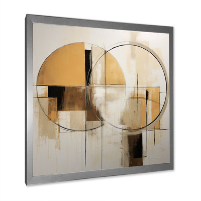«Exquis Nostalgia Retro Gold Geometric», reproduction sur toile
