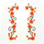 Autocollant mural 2 pièces en acrylique 3D Crystal Rose Vine, art mural décoratif pour fond de canapé de chambre à coucher, branche noire avec rose orange-132948206