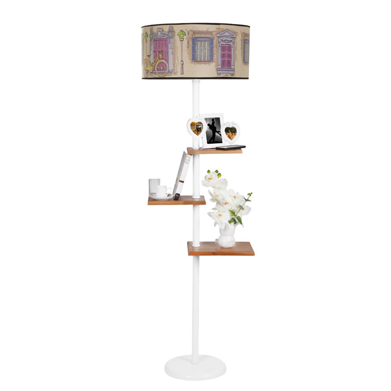 Lampe de table sur pied 67 po Humberto, Blanc