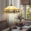 Lampe suspendue de 20 po de style Tiffany, style rustique antique pour le couloir de la salle à manger comptoir d'îlot de cuisine