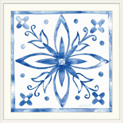 « i blue », reproduction d’impression anne tavoletti Tile Stencil