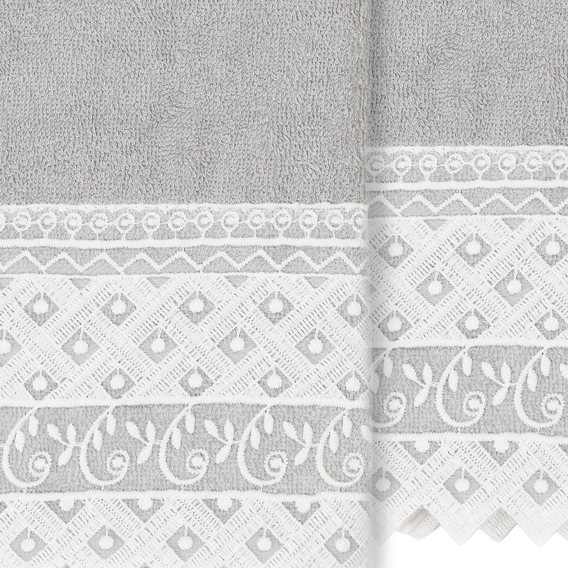 Débarbouillette en coton Aiden, Gris clair