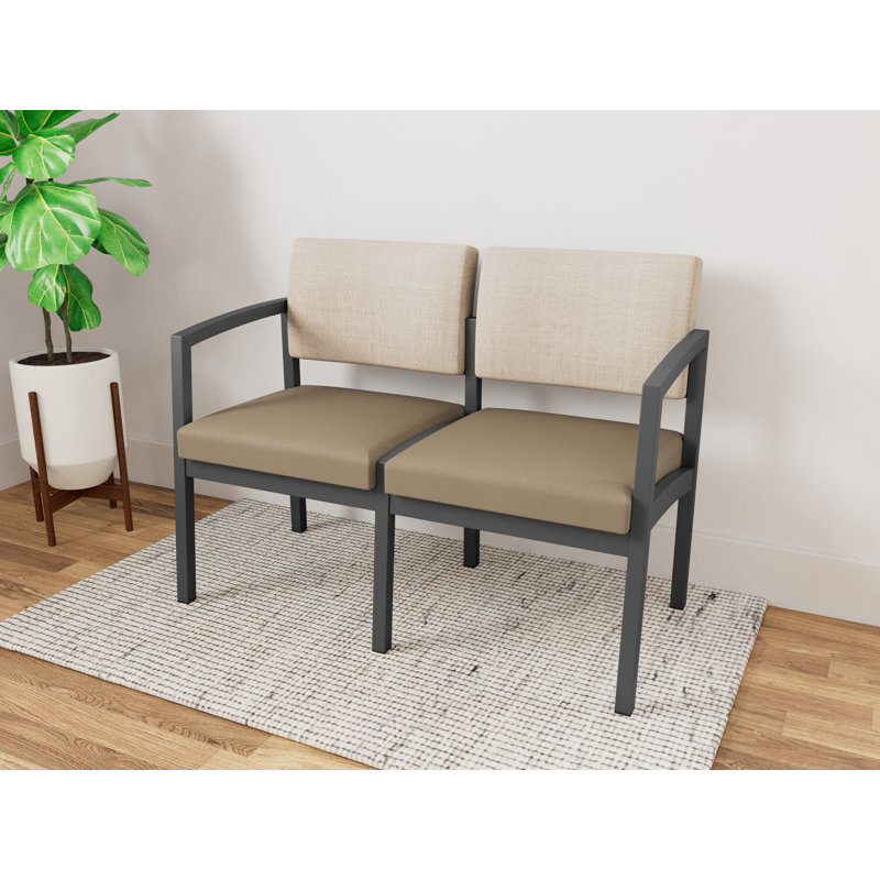 Structure en métal 2 places Lenox, Gris anthracite, Chambray Limestone/Patriot Plus Taupe