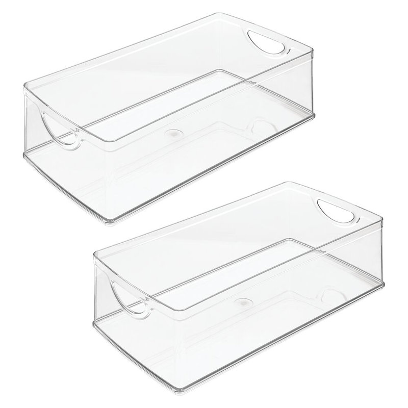 Ensemble de 2 paniers de rangement d'armoire de cuisine iDesign - transparent, 1.69