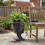 Jardinière en fibre de verre MGO Zirae Classic pour l'extérieur avec base carrée et trou de drainage