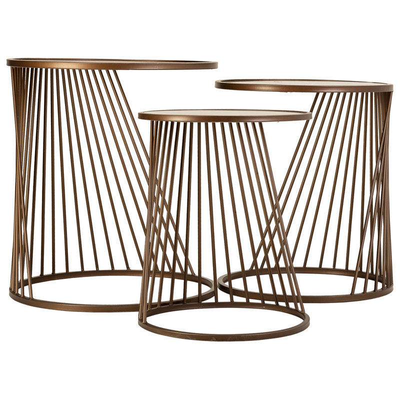 Ayrshire Glass Top Frame Nesting Tables
