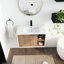 Meuble-lavabo mural flottant 30 po avec lavabo en céramique et porte d'armoire à fermeture en douceur