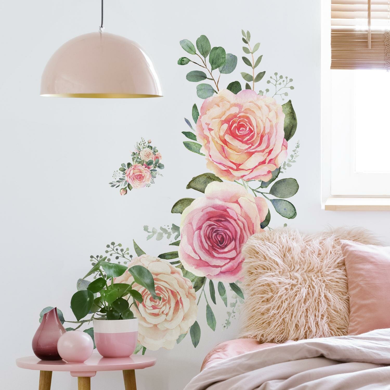 Autumn Rose Floral Wall Decals