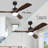 Bilon 52" Classic Wood Ceiling Fan with LED Light Kit, 3 Light Tone and 3 Fan Speed Remote Control-1742832199