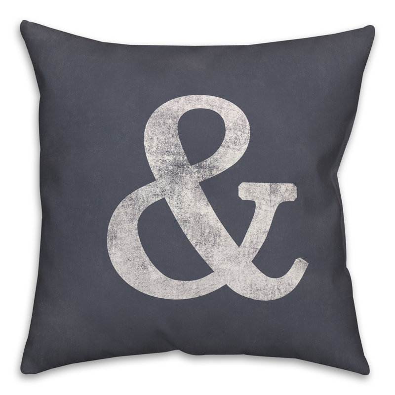 Housse et insert de coussin carré en ardoise et ardoise